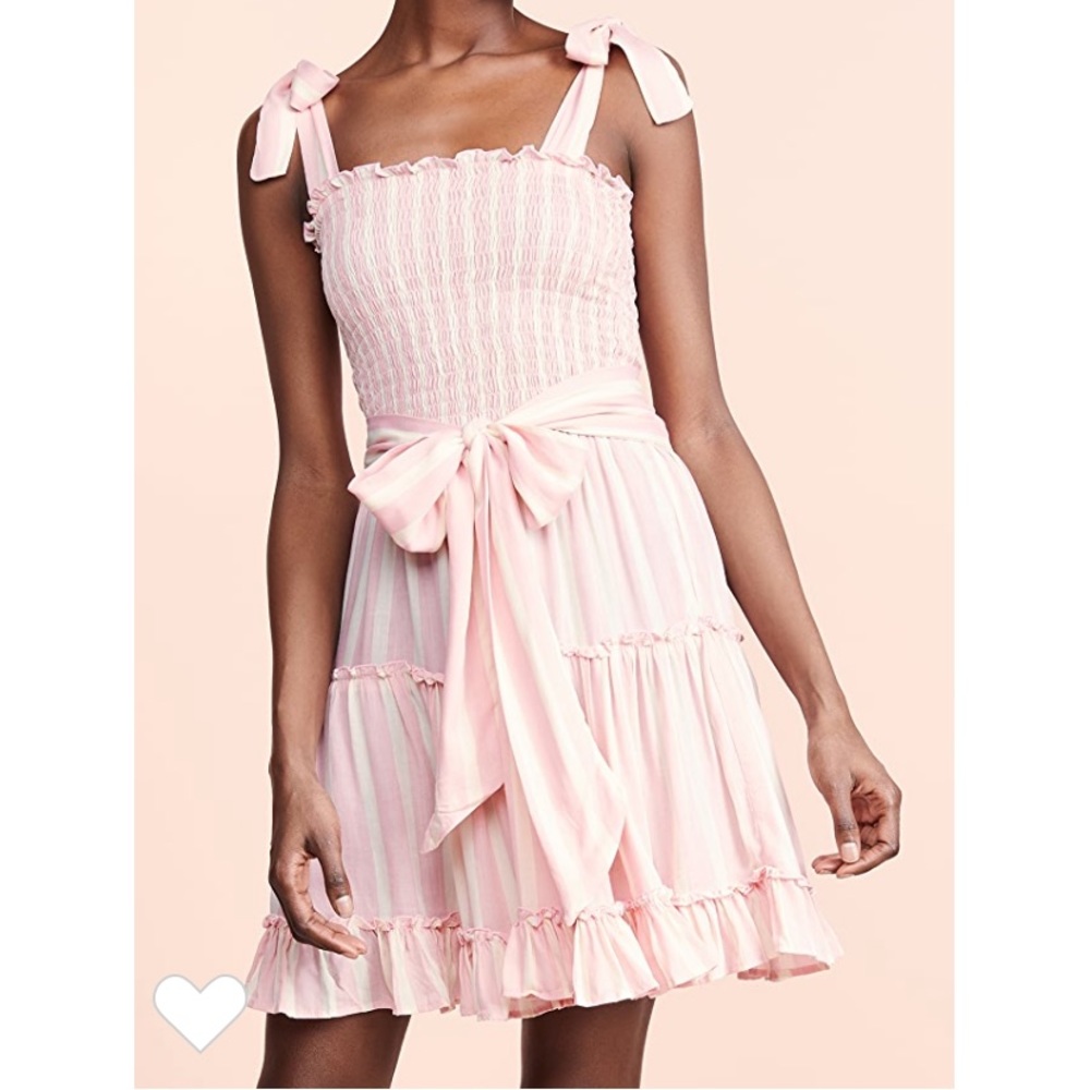 Smoked, stripe-printed mini dress